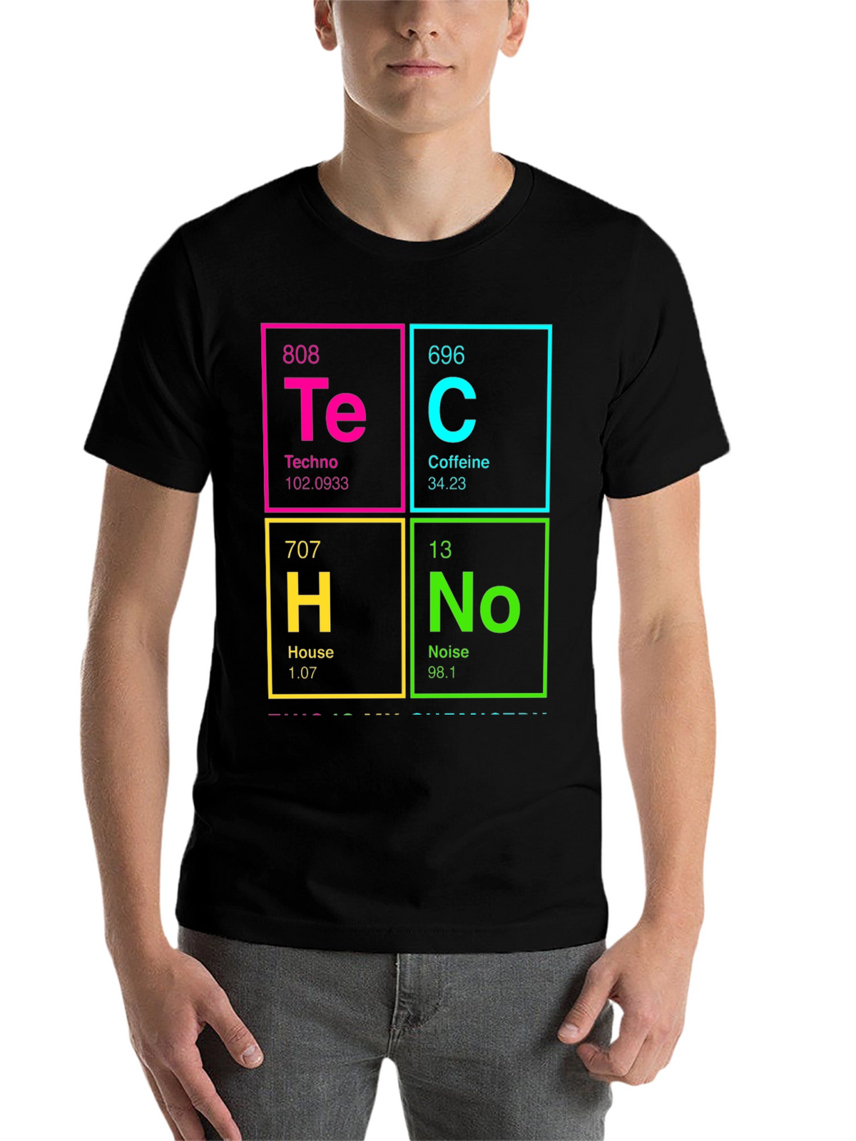 Periodic Table Techno Caffeine House Noise T-Shirt