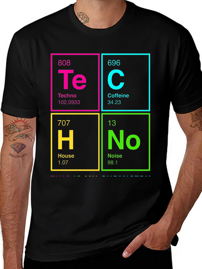 Periodic Table Techno Caffeine House Noise T-Shirt