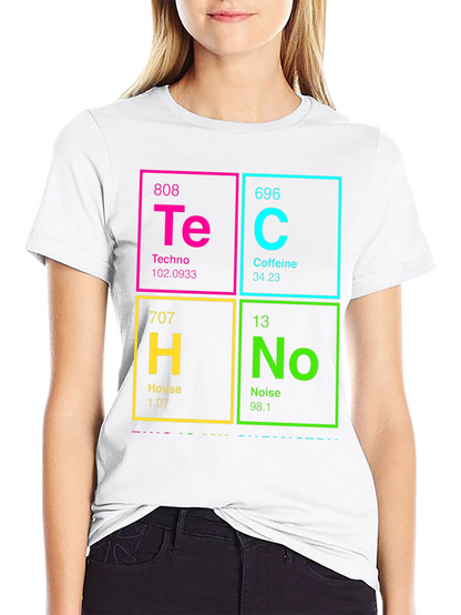 Periodic Table Techno Caffeine House Noise T-Shirt