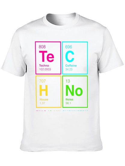 Periodic Table Techno Caffeine House Noise T-Shirt