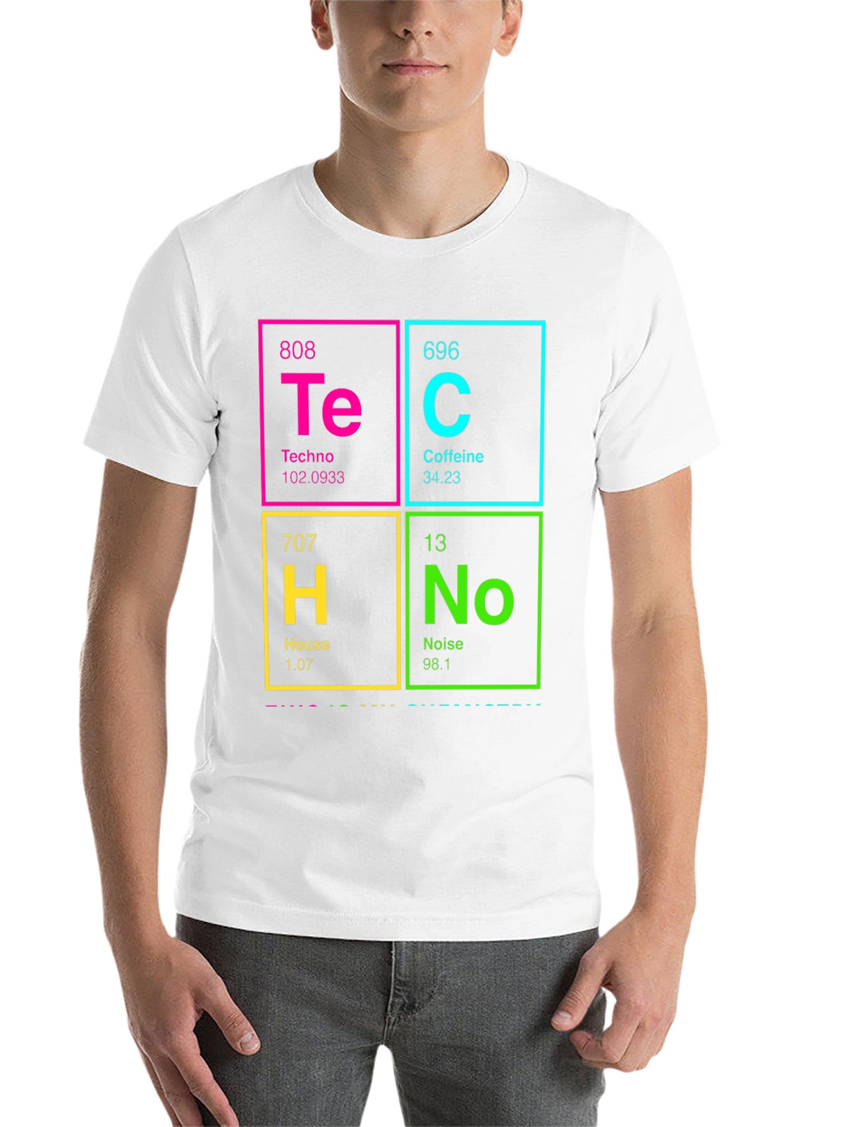 Periodic Table Techno Caffeine House Noise T-Shirt