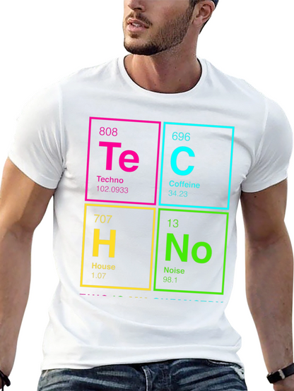 Periodic Table Techno Caffeine House Noise T-Shirt