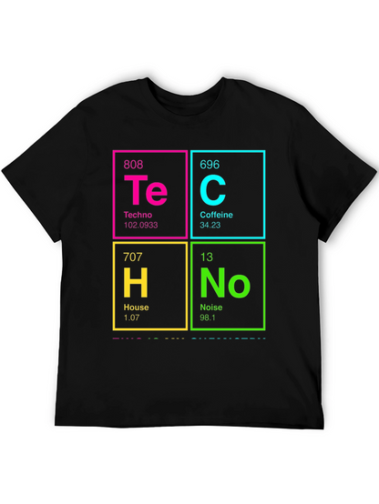 Periodic Table Techno Caffeine House Noise T-Shirt
