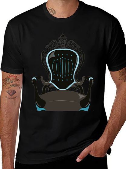 Novelty Throne Graphic Tee - Mens Black T-Shirt