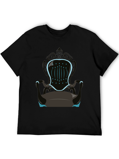 Novelty Throne Graphic Tee - Mens Black T-Shirt