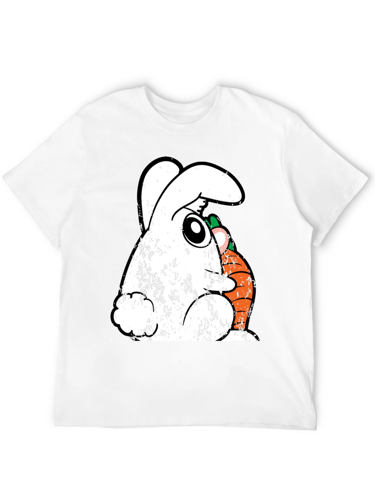 Funny Easter Bunny Carrot Graphic Tee - Black
