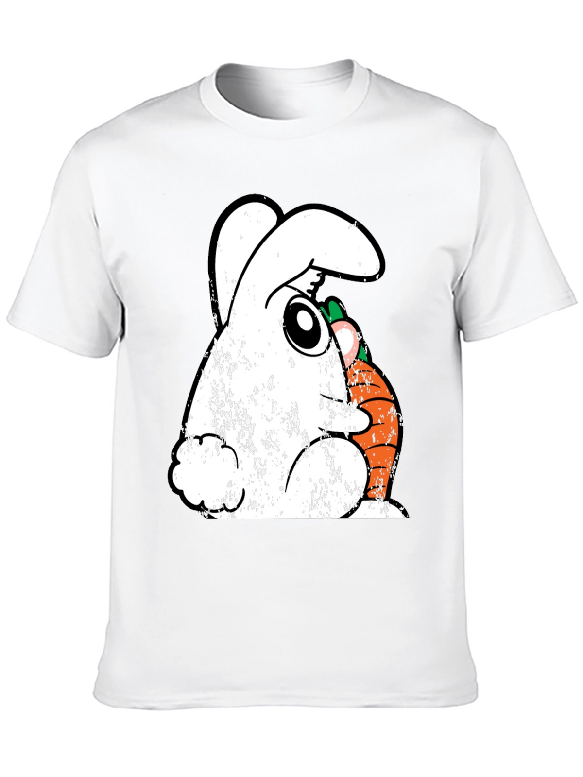 Funny Easter Bunny Carrot Graphic Tee - Black
