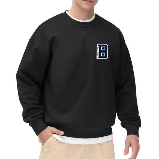 Minimal Letter B Best Life Chest Logo Sweatshirt