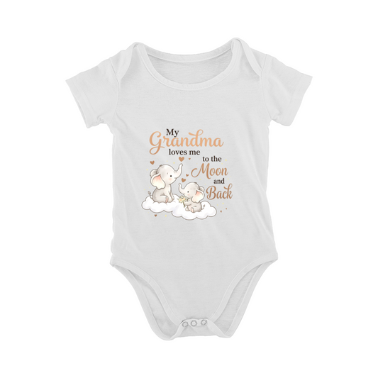 My Grandma Loves Me To The Moon And Back Cloud Elephant Onesie