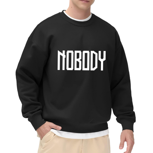 Pixel NOBODY Dark Streetwear Crewneck Sweatshirt
