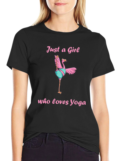 Yoga Flamingo Graphic T-Shirt