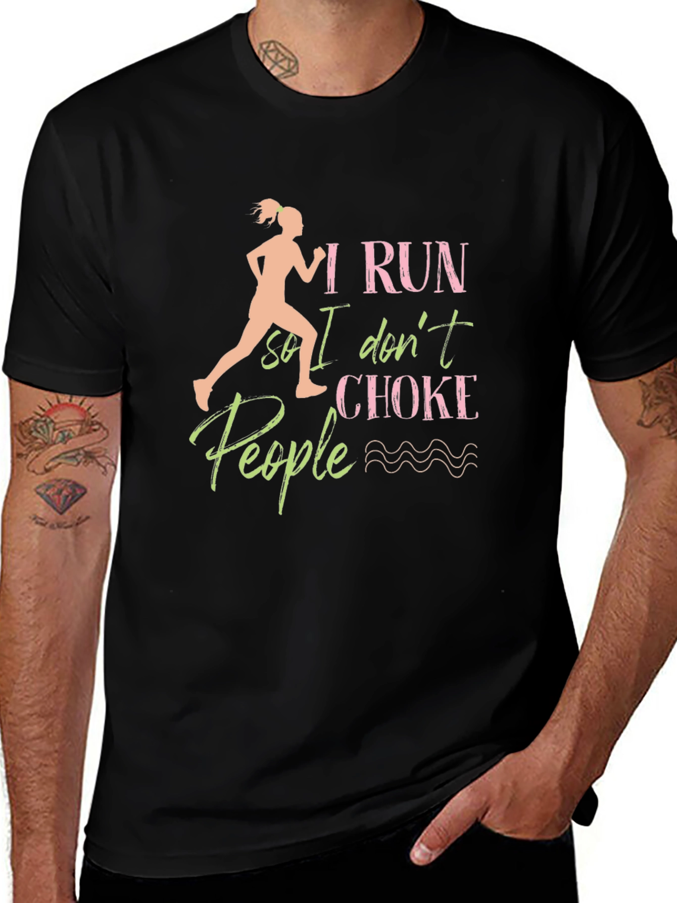 I Run So I Dont Choke People T-Shirt