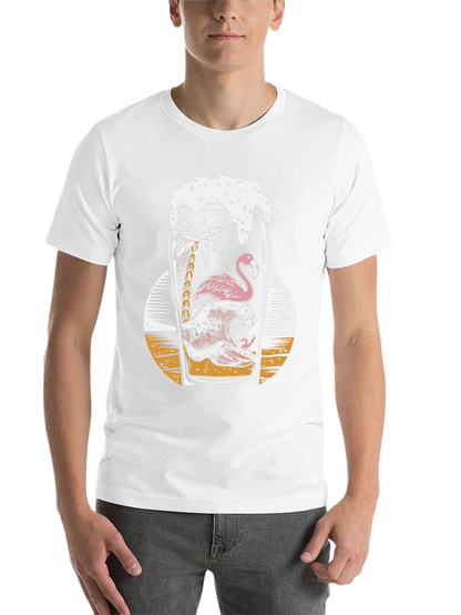 Tropical Flamingo Beer T-Shirt