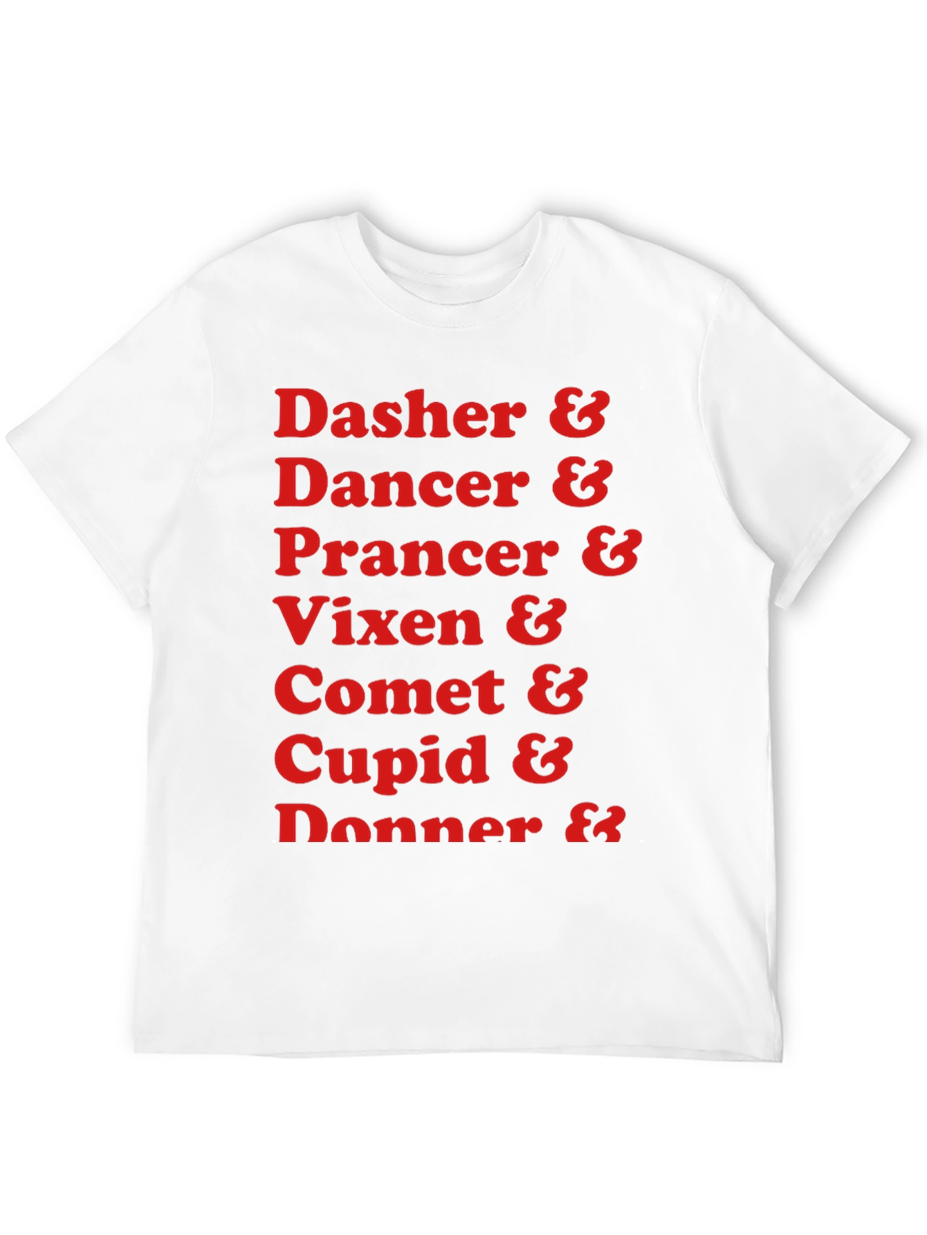 Reindeer Names Holiday T-Shirt
