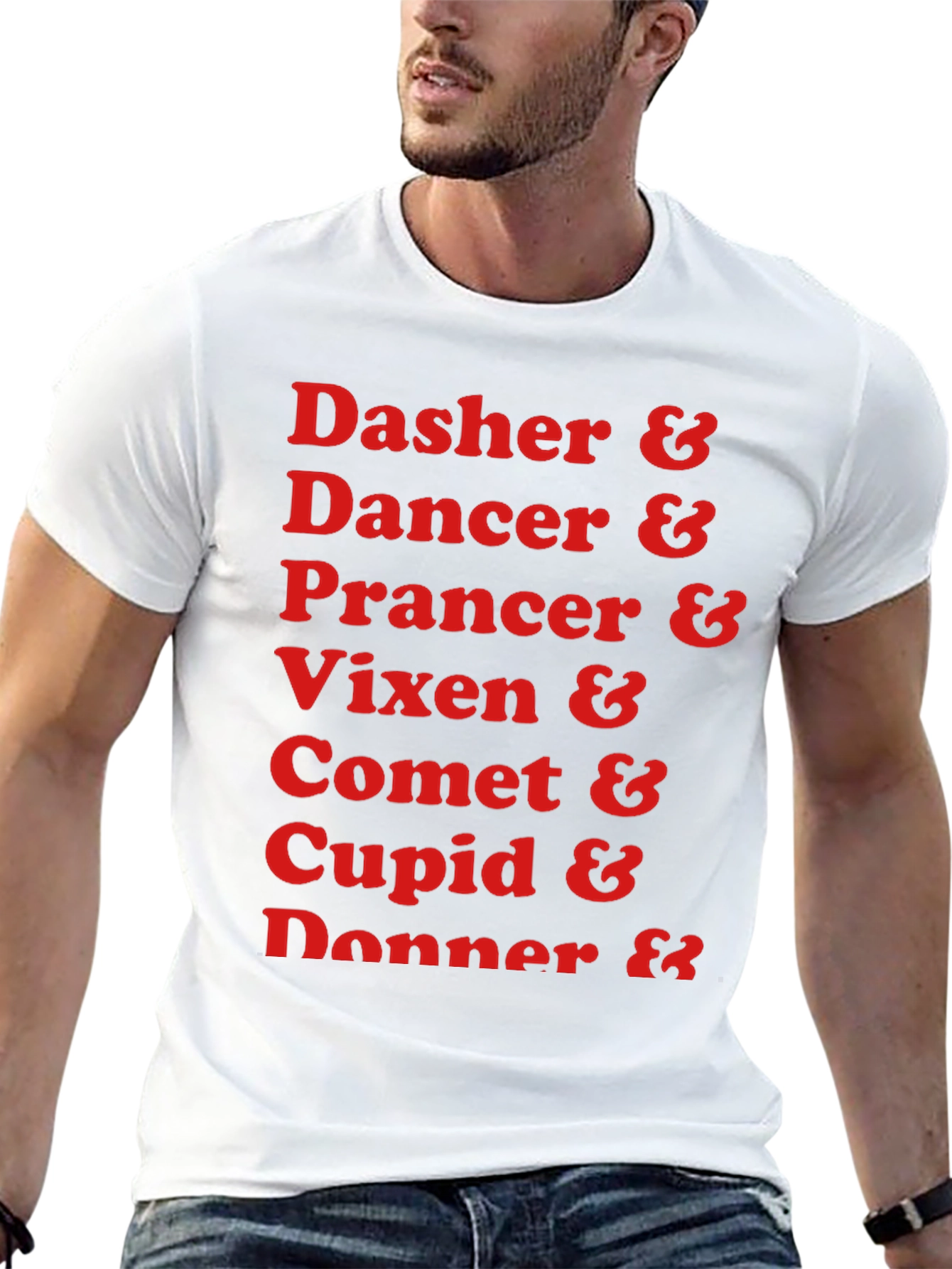 Reindeer Names Holiday T-Shirt