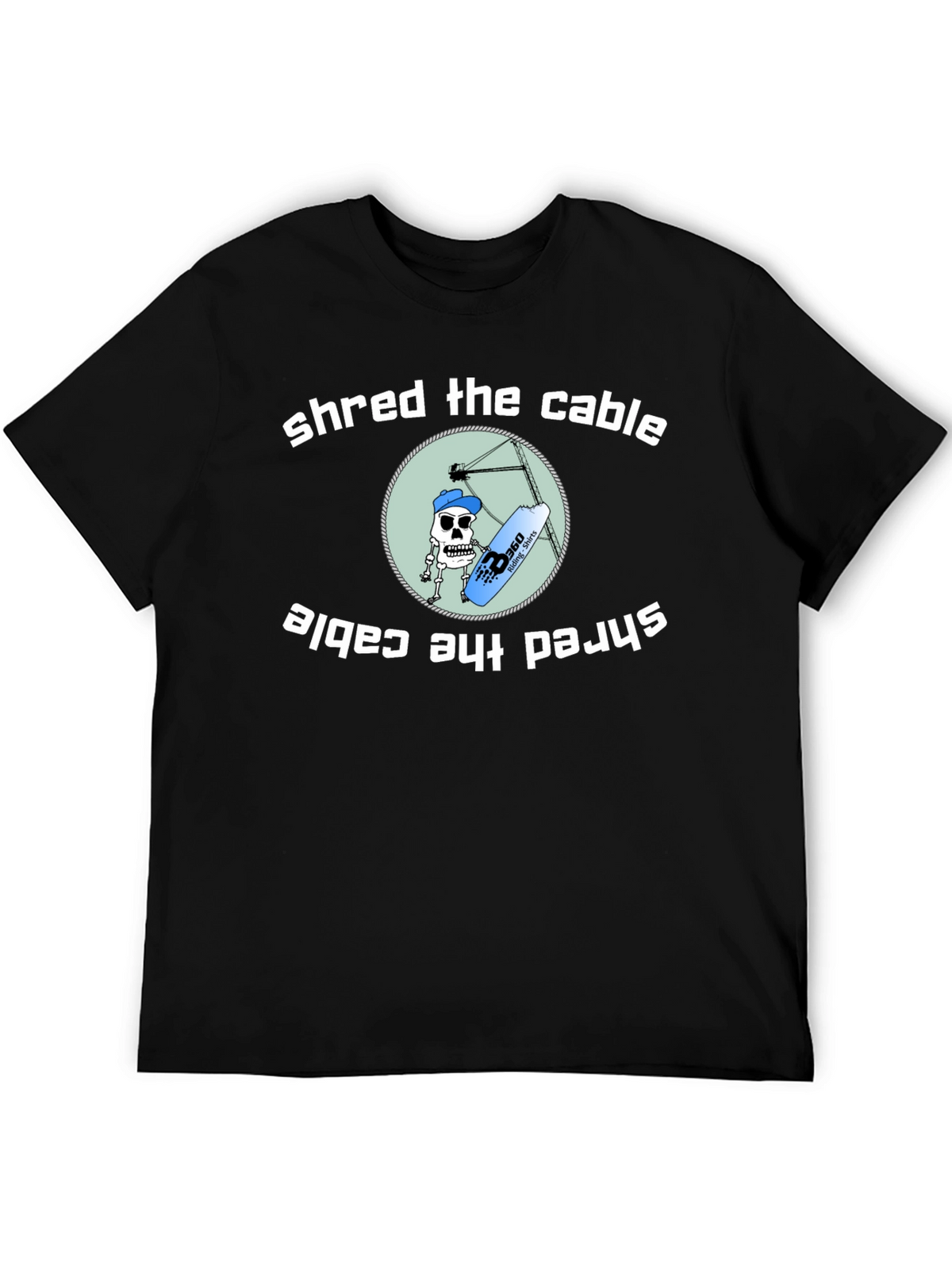 Shred the Cable T-Shirt - Wakeboarding Graphic Tee