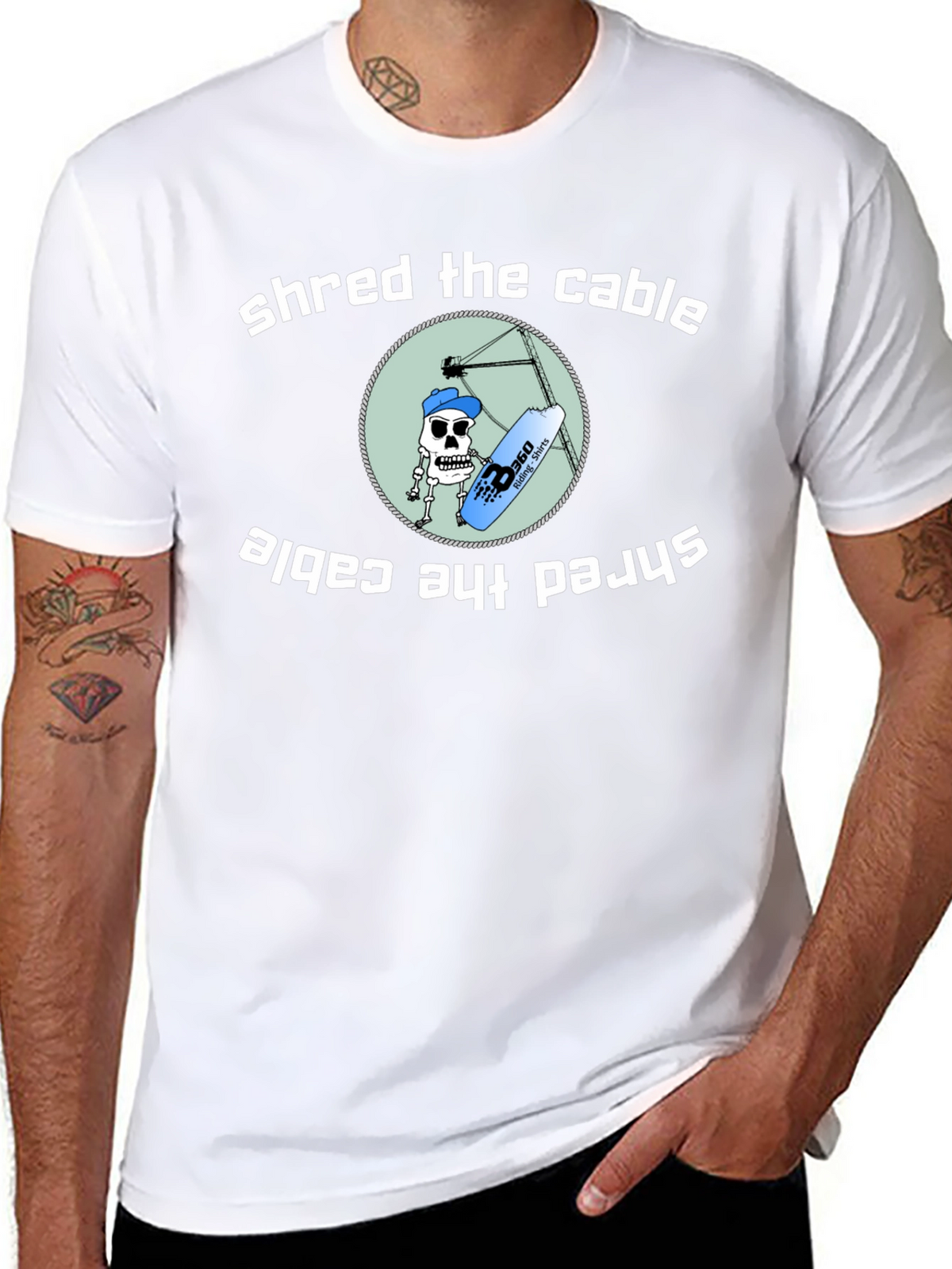 Shred the Cable T-Shirt - Wakeboarding Graphic Tee
