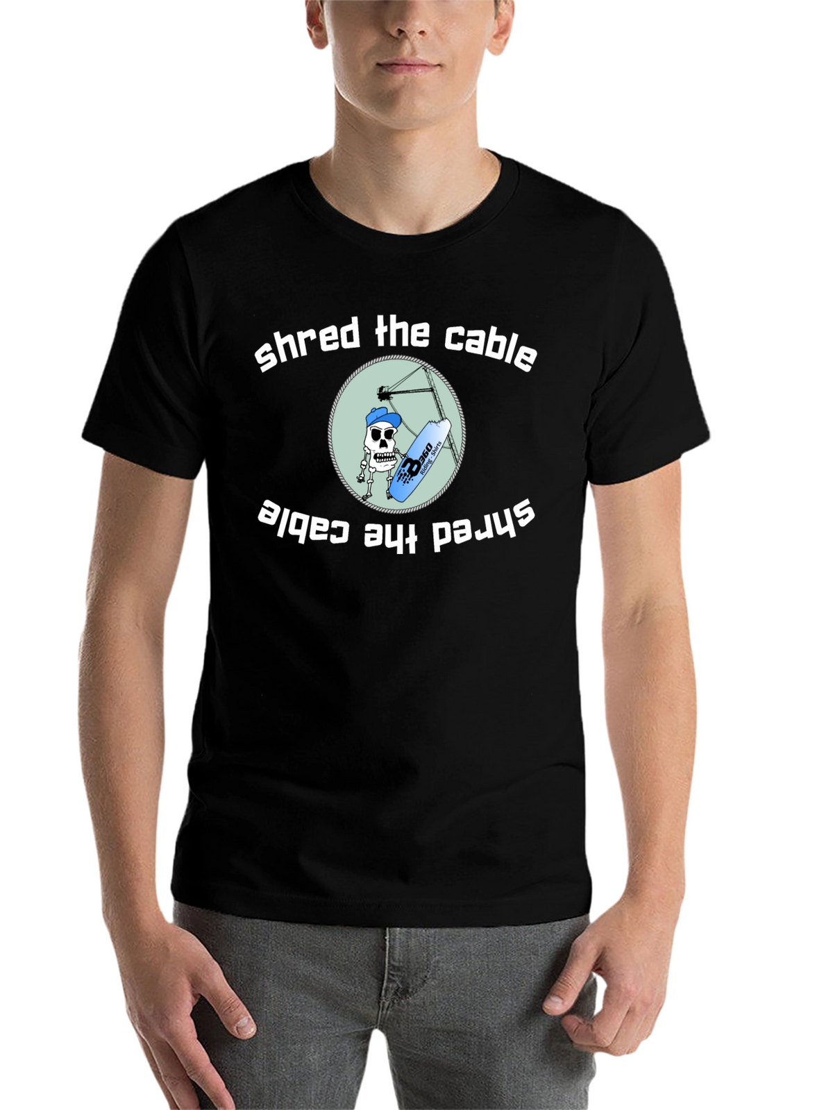Shred the Cable T-Shirt - Wakeboarding Graphic Tee