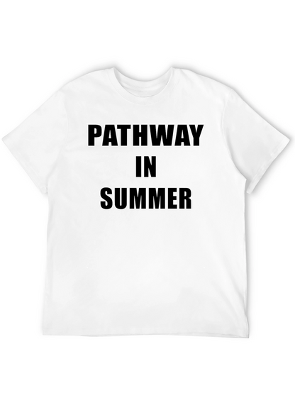 Pathway In Summer Black T-Shirt