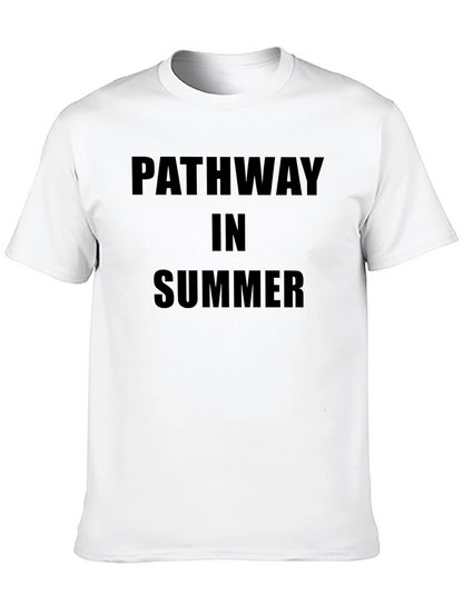 Pathway In Summer Black T-Shirt