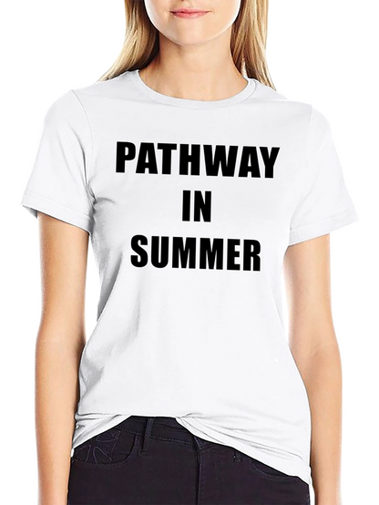 Pathway In Summer Black T-Shirt