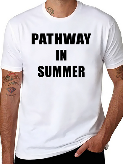 Pathway In Summer Black T-Shirt