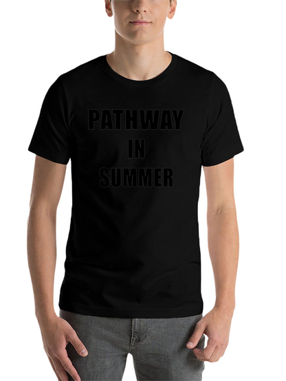 Pathway In Summer Black T-Shirt