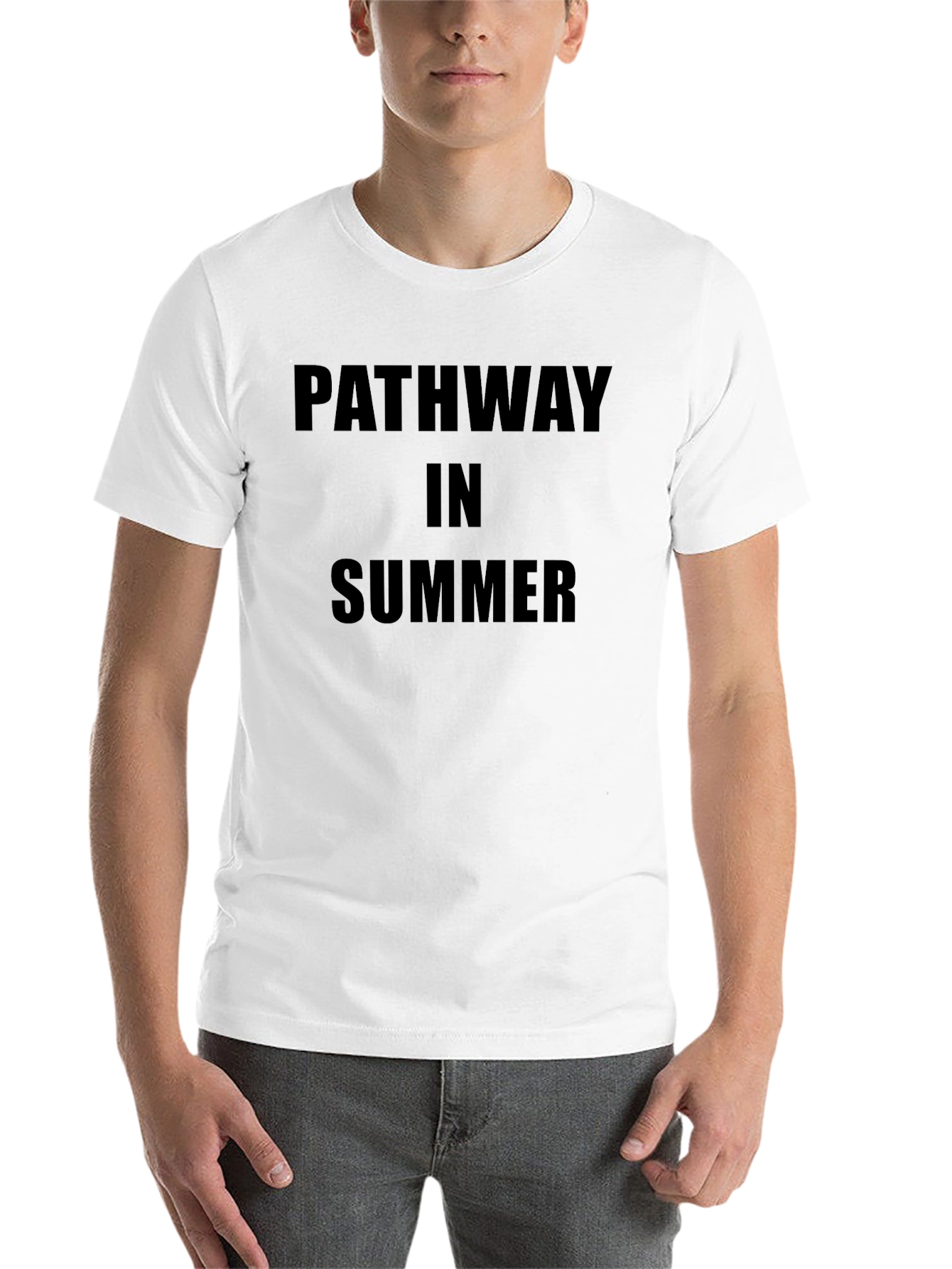 Pathway In Summer Black T-Shirt