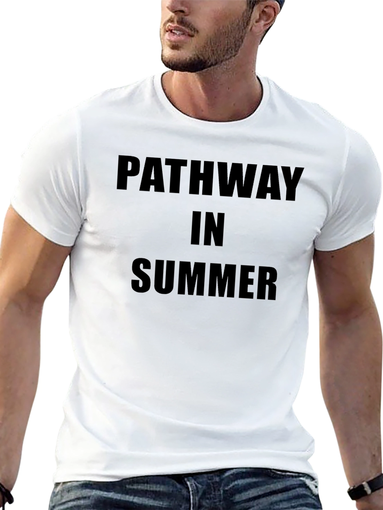 Pathway In Summer Black T-Shirt