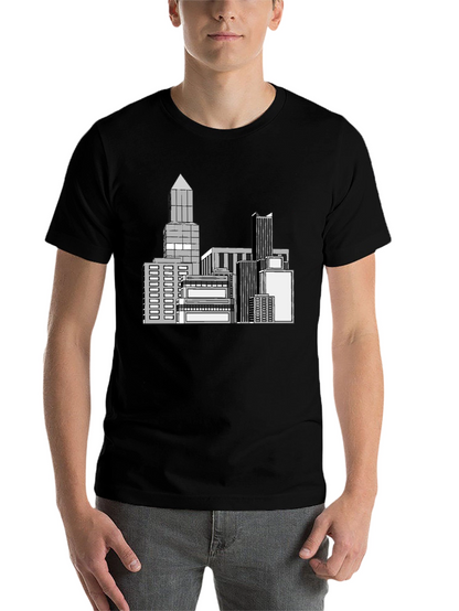 Cityscape Graphic Black T-Shirt
