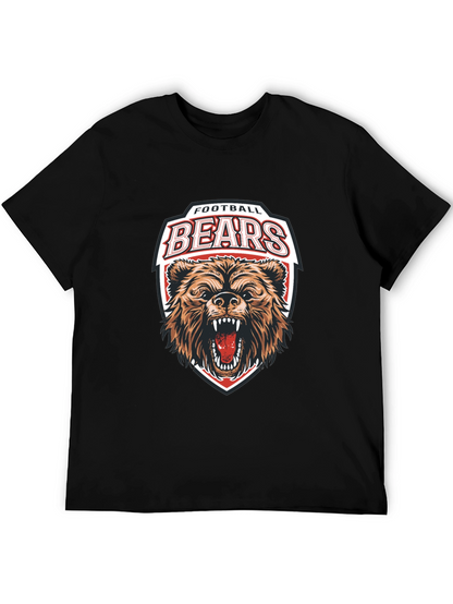 Football Bears Graphic Tee - Black