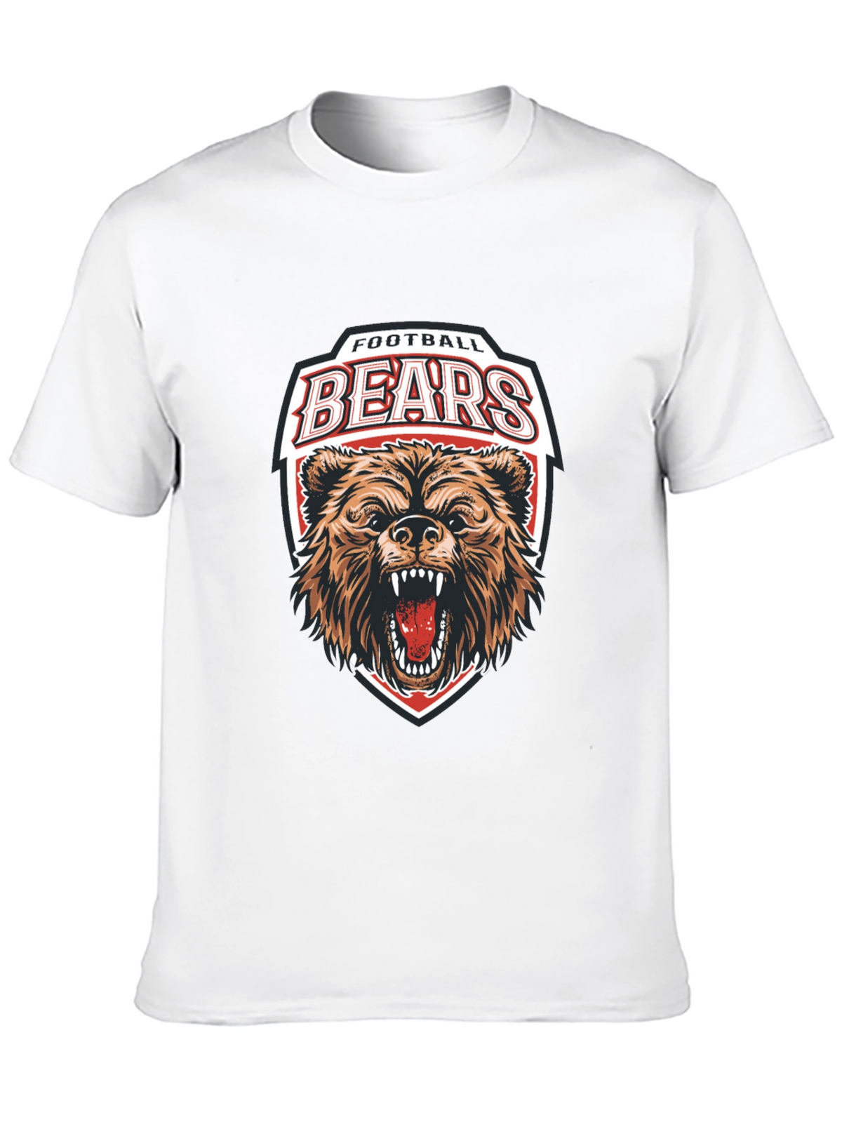 Football Bears Graphic Tee - Black