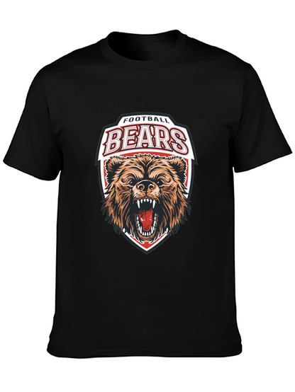 Football Bears Graphic Tee - Black