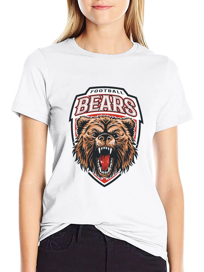 Football Bears Graphic Tee - Black