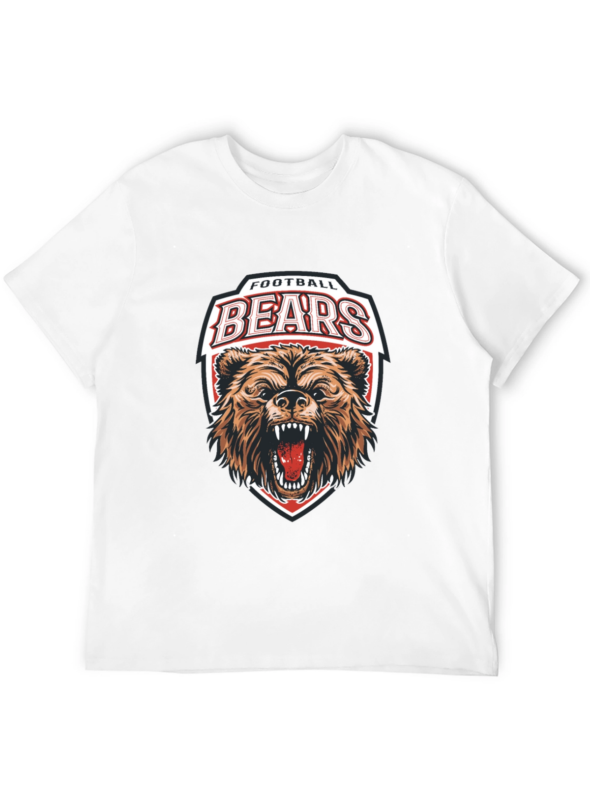 Football Bears Graphic Tee - Black
