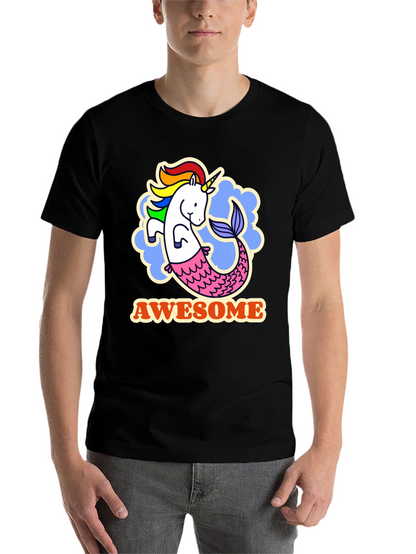 Awesome Unicorn Mermaid Graphic Tee