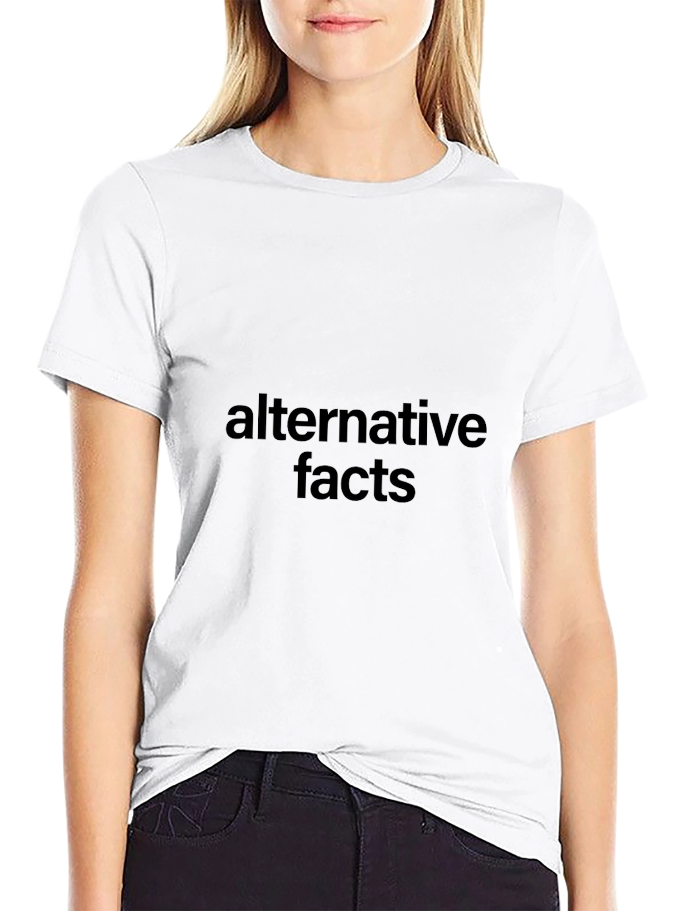 Alternative Facts Graphic Tee - Black Cotton T-Shirt