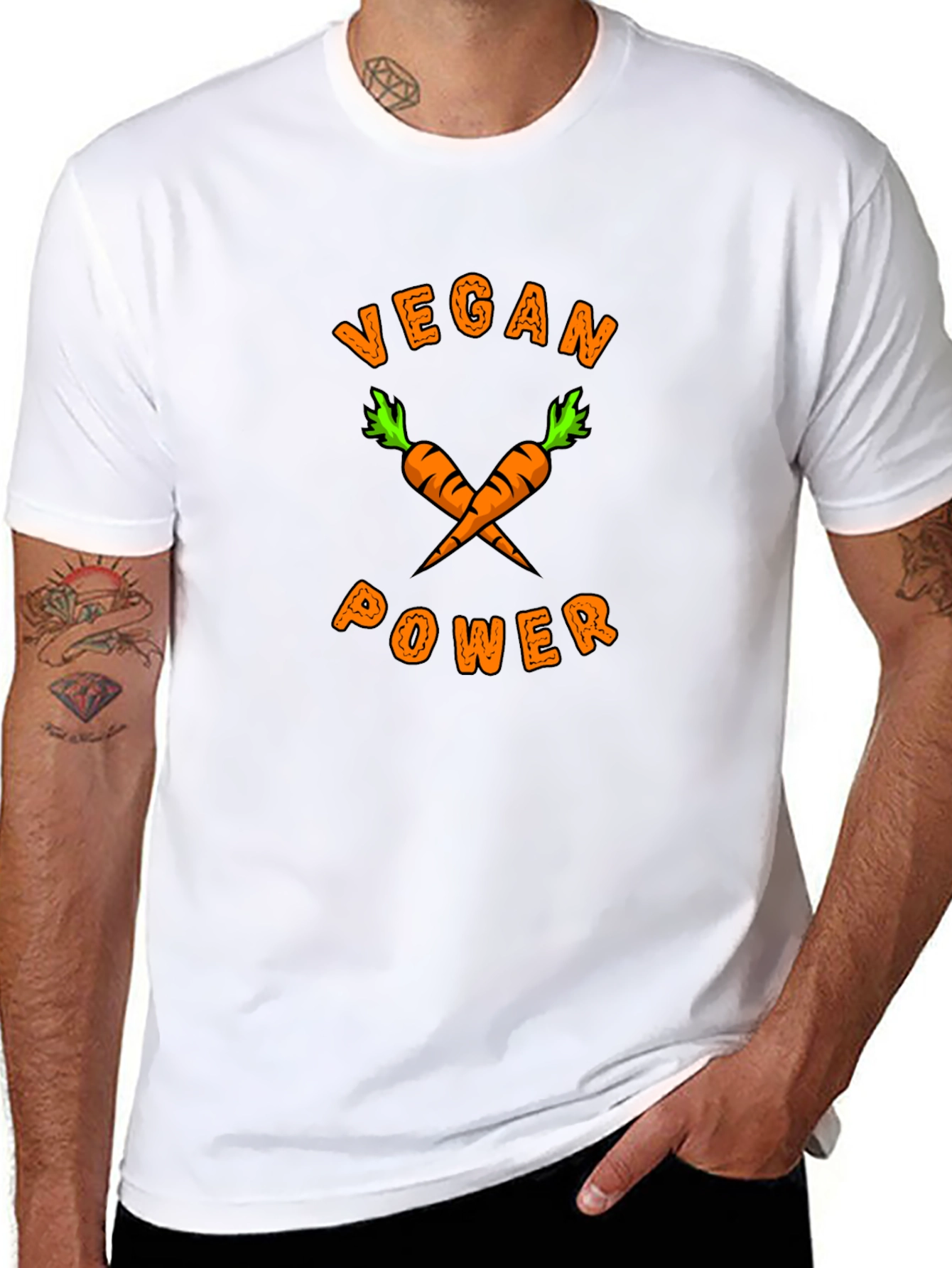 Vegan Power Carrot Graphic Tee