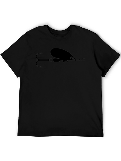 Fishing Lure Graphic T-Shirt - Black Cotton Tee
