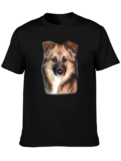Dog Portrait Black T-Shirt