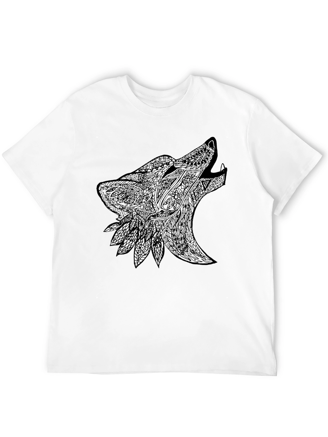 Black Wolf Design Graphic Tee