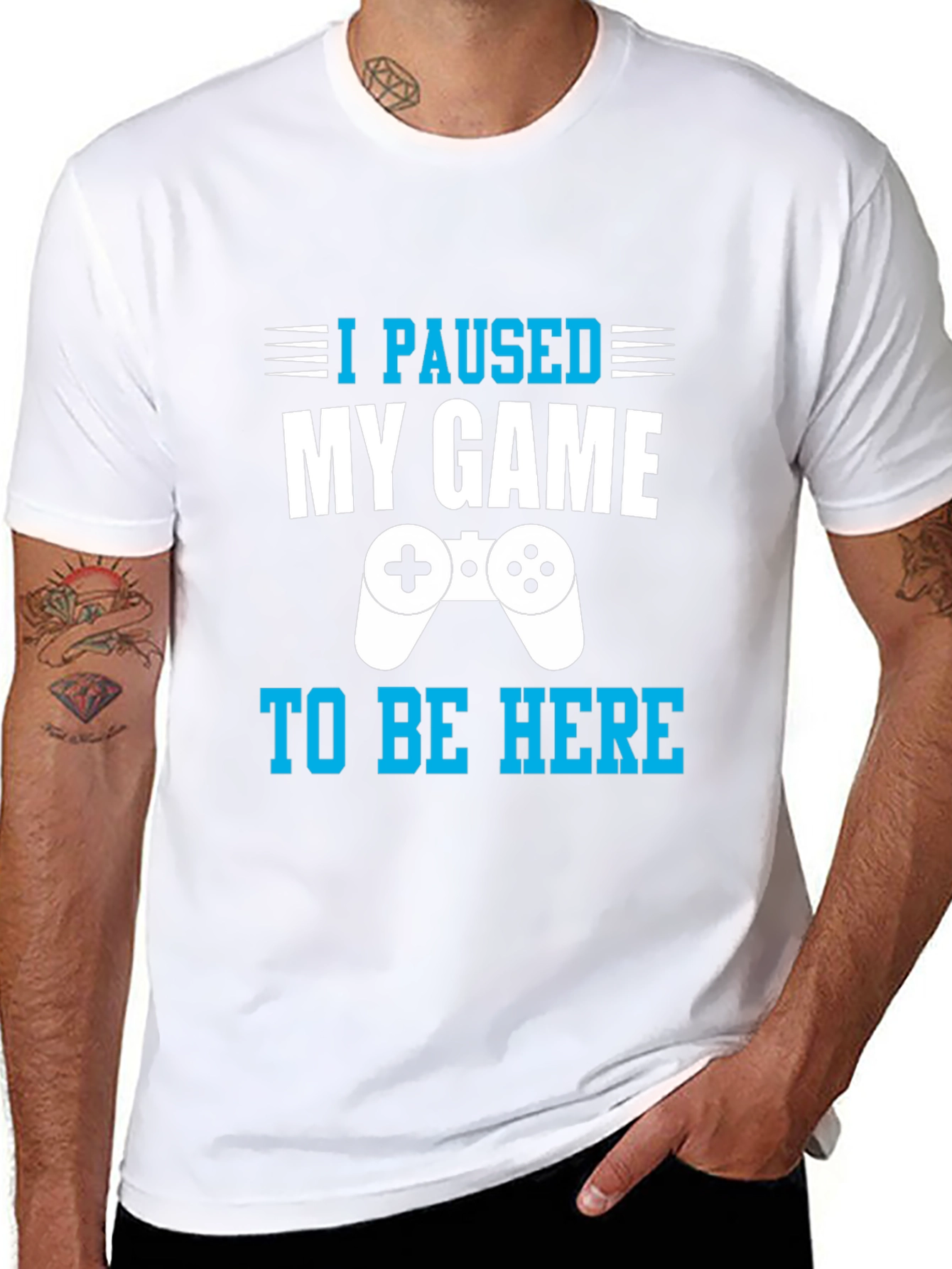 I Paused My Game to Be Here Gamer T-Shirt