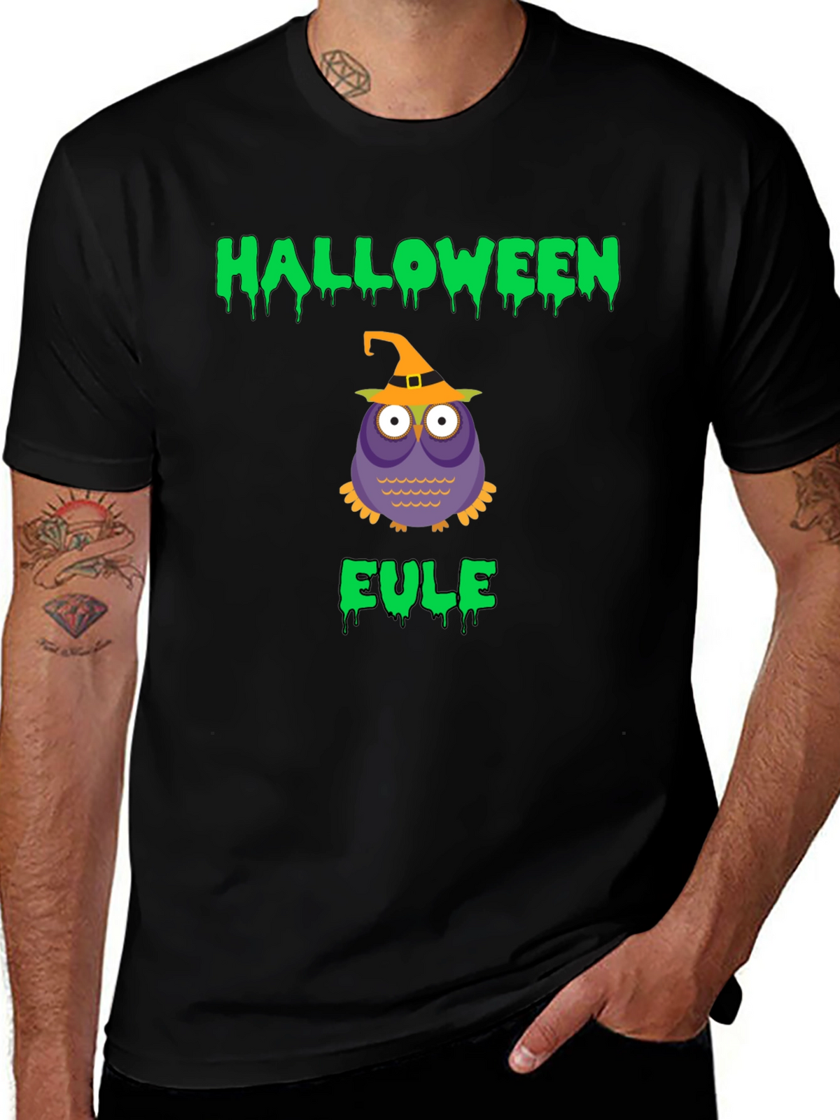Halloween Eule Owl Graphic T-Shirt