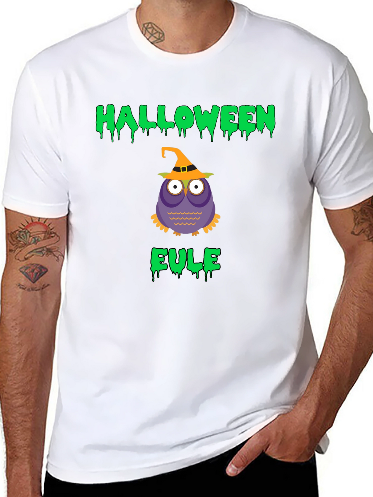 Halloween Eule Owl Graphic T-Shirt