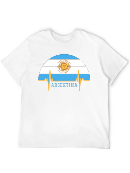Argentina Flag Heartbeat Graphic T-Shirt