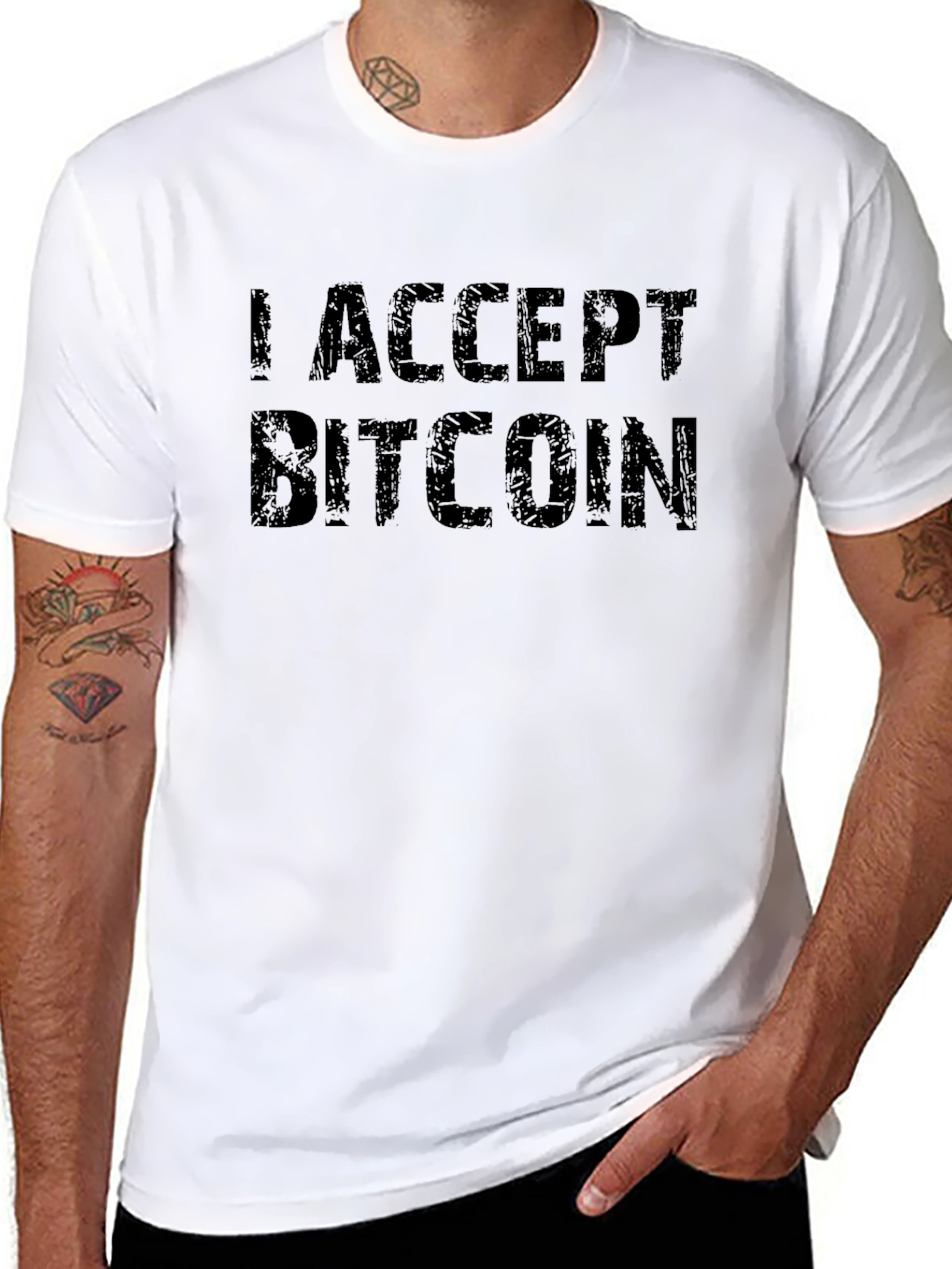 I Accept Bitcoin T-Shirt - Crypto Currency Tee