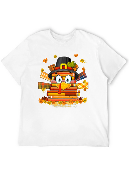 Thanksgiving Turkey Book Lover T-Shirt