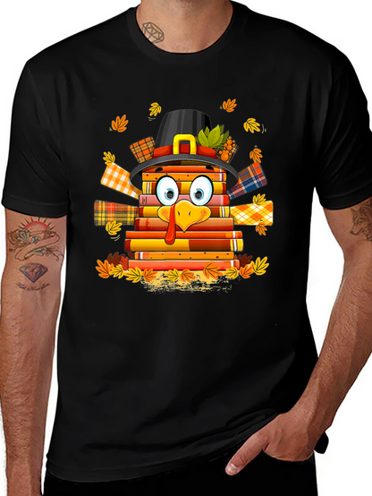 Thanksgiving Turkey Book Lover T-Shirt