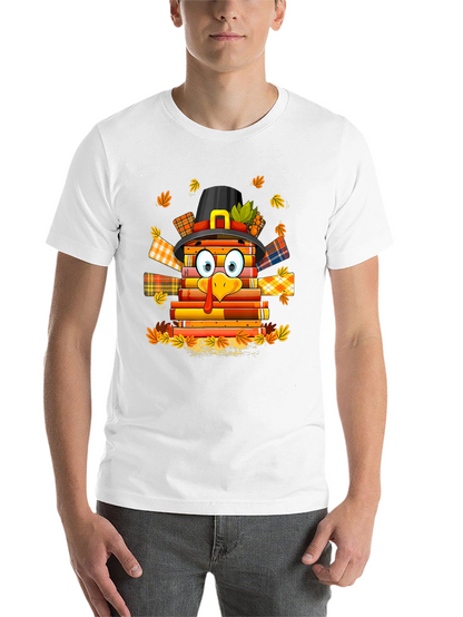 Thanksgiving Turkey Book Lover T-Shirt