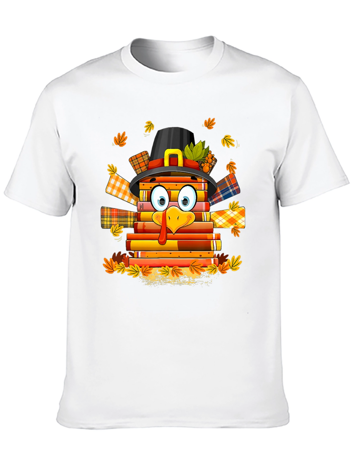 Thanksgiving Turkey Book Lover T-Shirt